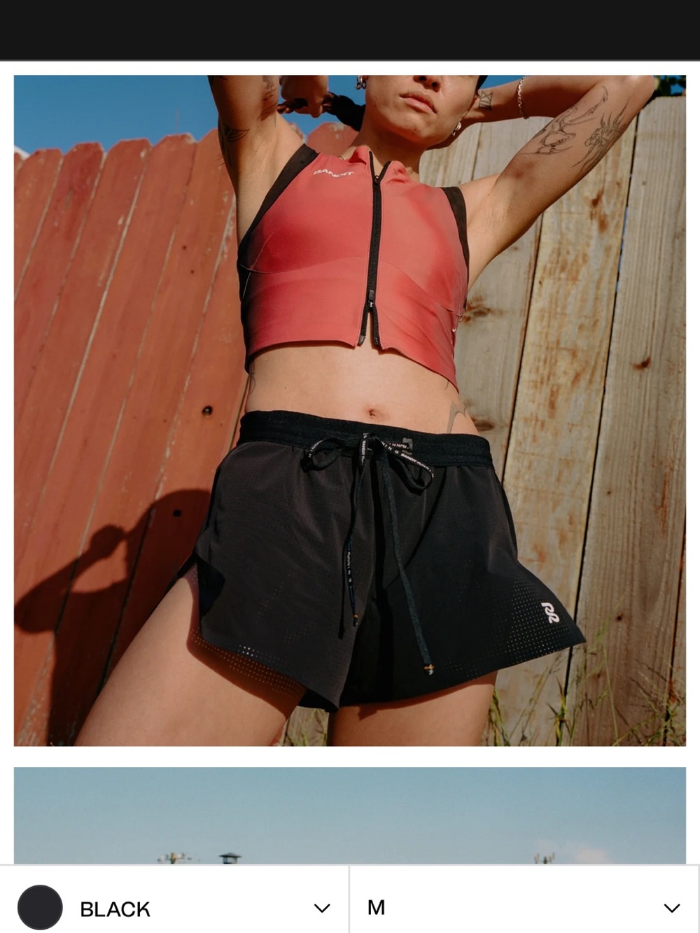Bandit Black running shorts M - worn once